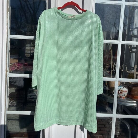 Anthropologie Let Me Be Sequin Shift Mini Dress NWT - Picture 6 of 15